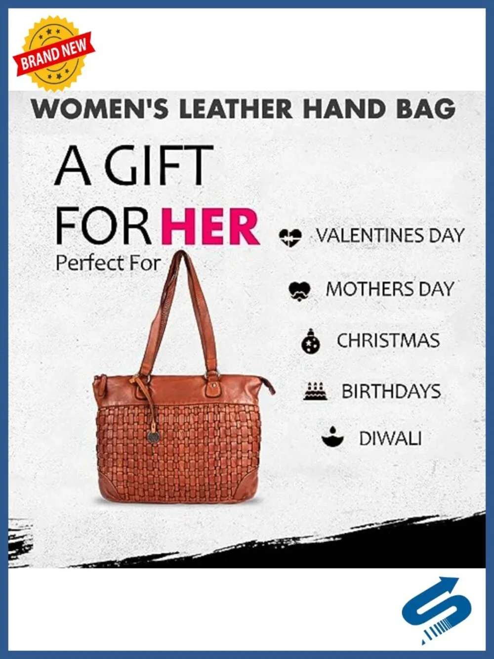 Genuine Leather Tote Handbag Satchel Shoulder Bag Laptop Compartment Multi